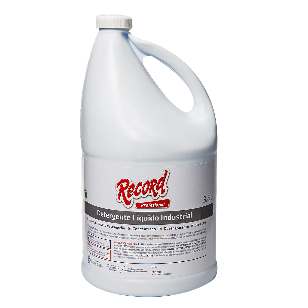[080024] DETERGENTE LIQ IND RECORD*6*3800CC